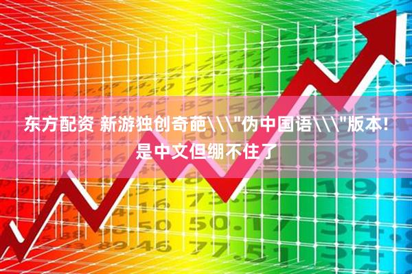 东方配资 新游独创奇葩\＂伪中国语\＂版本!是中文但绷不住了